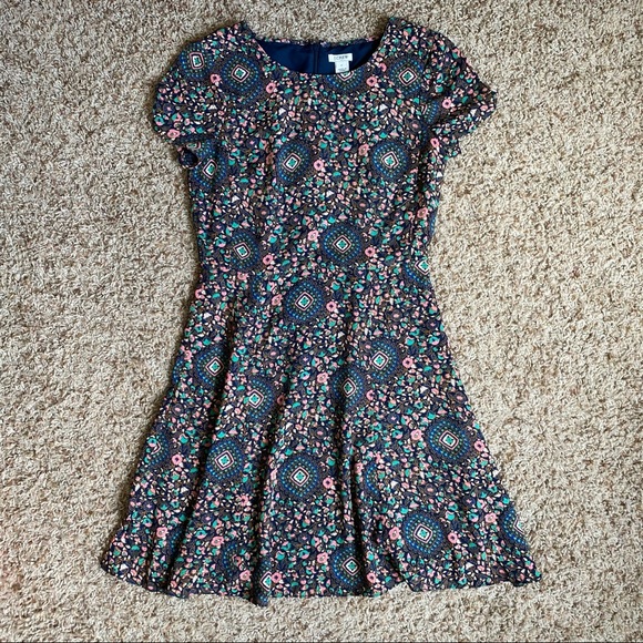 J. Crew Factory Short Sleeve Flutter Mini Dress - Picture 1 of 16